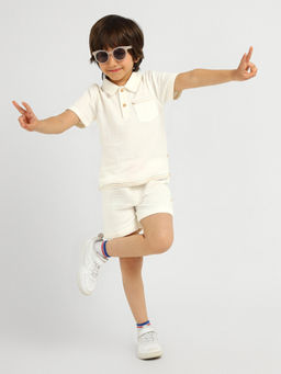 Somersault - Off White Cloudy Crinkled Cotton Co-Ord (Set of 2)