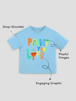 Somersault - Blue Paint Your Life Cotton T-Shirt
