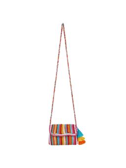 ITIHASIKALA - Women Crochet Sling Bag- Multi-Color