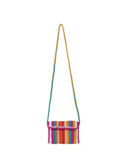 ITIHASIKALA - Women Crochet Sling Bag - Multi-Color