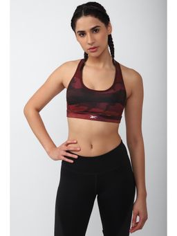 Reebok - Women Maroon Printed Sports Bra