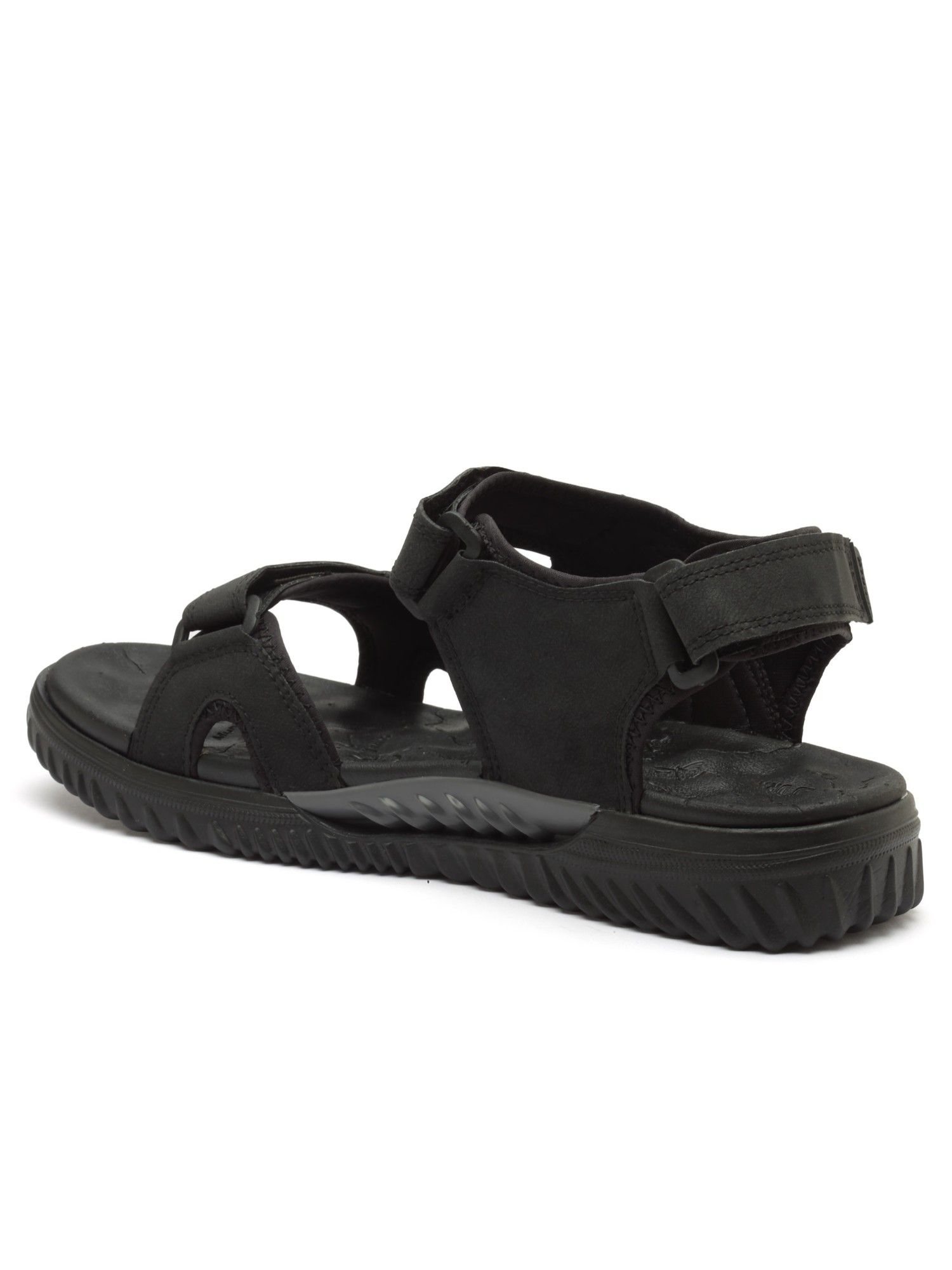 Buy SOLETHREADS Skycruiser Black Textured Men Sandal Online