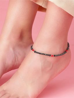 Zavya - Passionate Elegance Rhodium Plated 925 Sterling Silver Anklet