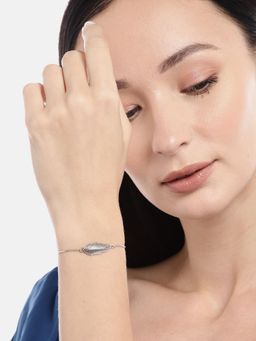 Zavya - Eternal Leafy Foliage Rhodium-Plated 925 Sterling Silver Bracelet