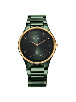 Titan - Men Edge Ceramic Bi Color Green Dial Casual Watch (1696Kc10) (M)