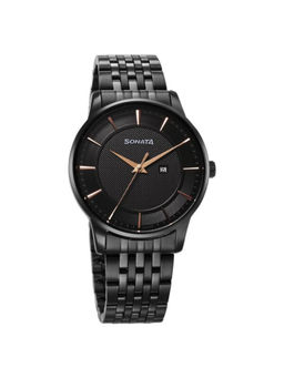 Sonata - Men Festive Collection Black Dial Casual Watch (77153NM01) (M)
