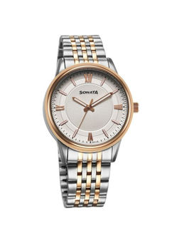 Sonata - Men Festive Collection White Dial Casual Watch (77154KM02) (M)