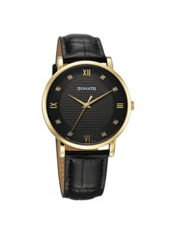 Sonata - Men Festive Collection Black Dial Casual Watch (77155YL02) (M)