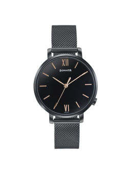 Sonata - Women Elegant Essentials Black Dial Casual Watch (87045NM01W) (M)