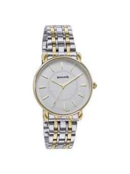 Sonata - Women Festive Collection White Dial Casual Watch (87075BM01) (M)