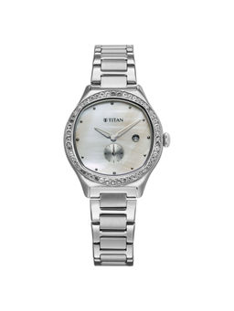 Titan - Women Purple Vogue White Dial Casual Watch (95289SM01) (M)