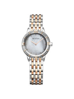 Titan - Women Purple Glamour White Dial Casual Watch (95316KM01) (M)
