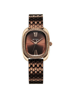 Titan - Women Purple Glamour Brown Dial Casual Watch (95317KM01) (M)