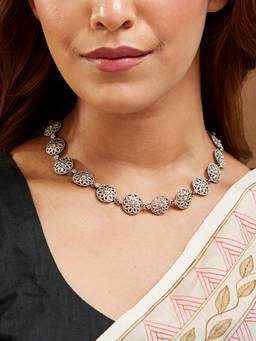 Fabindia - Women Silver Metal Short Necklace