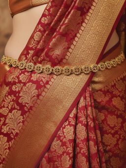 I Jewels - Women Traditional Gold Plated Stone Studded Kamar Bandh
