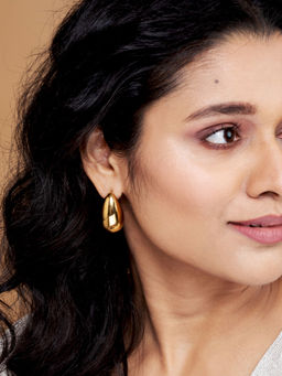 Boldiful - Women Chunky Teardrop Hoop Earrings