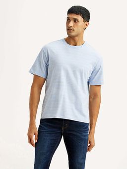 Levi's - Blue Cotton Half Sleeves Crew Neck T-Shirt