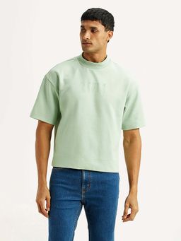 Levi's - Green Knitted Half Sleeves Crew Neck T-Shirt