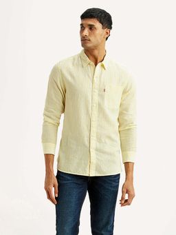 Levi's - Yellow Linen Full Sleeves Collar Neck Shirt