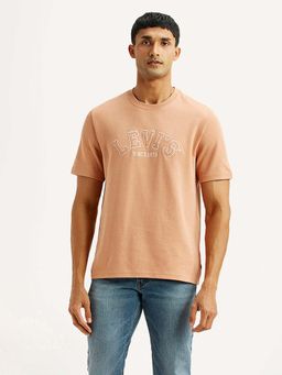 Levi's - Peach Cotton Half Sleeves Crew Neck T-Shirt