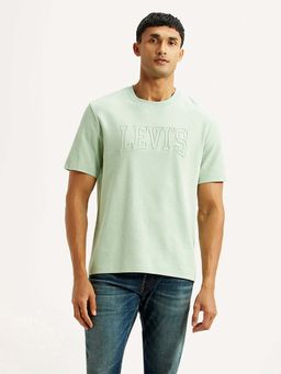 Levi's - Green Cotton Half Sleeves Crew Neck T-Shirt