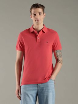 Tommy Hilfiger - Pink Cotton Half Sleeves Collar Neck Polo T-Shirt