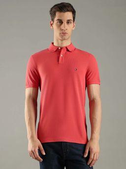 Tommy Hilfiger - Coral Cotton Half Sleeves Collar Neck Polo T-Shirt