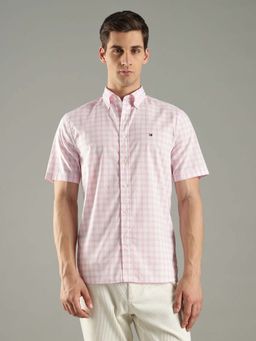 Tommy Hilfiger - Pink Cotton Half Sleeves Collar Neck Shirt