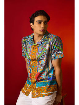 Loudless - Civita Collar Neck Printed Half Sleeves Shirt for Men