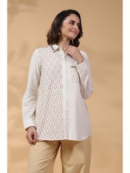 Zolo Label - White Embroidery Work Shirt