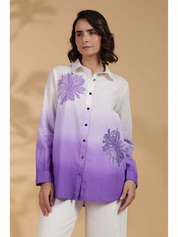 Zolo Label - Lavender Embroidered Cotton Top