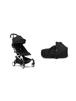 STOKKE - Black Yoyo3 Complete Stroller White Frame with Bassinet (18-24 Months)