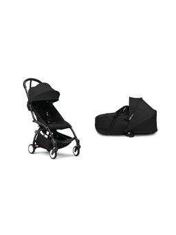 STOKKE - Yoyo3 Black Complete Stroller White Frame with Bassinet (18-24 Months)