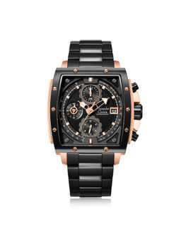 Alexandre Christie - 6376 MCB Chronograph For Men - Rose Gold Black