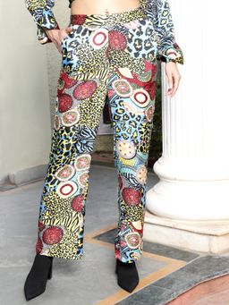 Sera - Women Printed Regular Mid-rise Flat-front Trouser