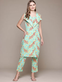 Readiprint - Straight Style Sea Green Co-Ord With Shrug (Set of 3)