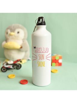 Indigifts - Hello Sun Shine Printed Aluminium Water Bottle 750 ml