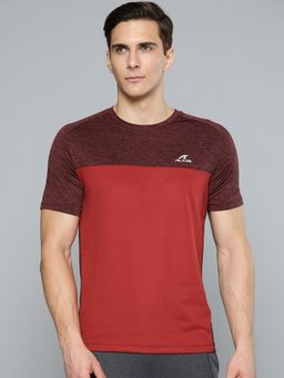 Alcis - Men Maroon Slim Fit Running T-shirt