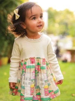 Somersault - Girls All Over Printed Multi Cotton Fit And Flare Dress