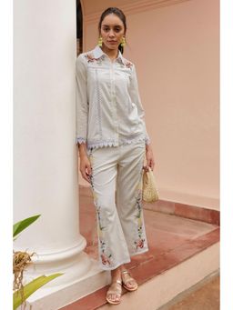 BOHO-CHIC By Sukriti Jain - White Pure Abundance Pants