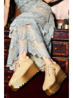 Anaar - Gold Theia Wedge Sneakers