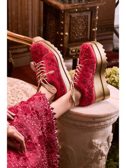 Anaar - Red More Amore Wedge Sneakers