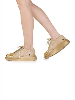 Anaar - Gold Dapper Diva Classic Sneakers