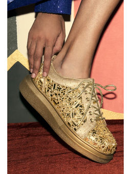 Anaar - Gold Terrazzo Classic Sneakers