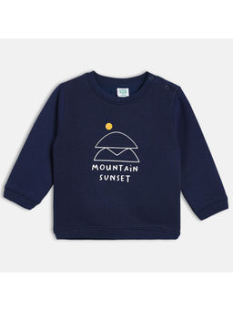 MINI KLUB - Navy Blue Typography Printed Sweatshirt