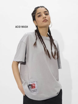 The Souled Store - Women Follow Your Soul Printed Oversized T-Shirt