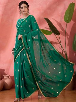 Kartika - Morpinchh Sequinned Embellished Saree with Unstitched Blouse