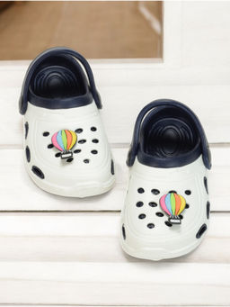 Lil Lollipop - Hot Air Balloon Applique Anti-Slip Clogs - White