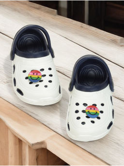 Lil Lollipop - Smiley Applique Anti-Slip Clogs - White