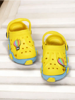 Lil Lollipop - Hot Air Balloon Applique Anti-Slip Clogs - Yellow